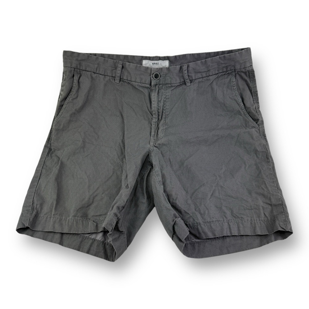 BRAX Gray Bristol Flat‎ Front Cotton Chino Shorts Mens Size 38X8